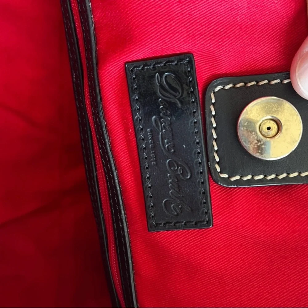 Dooney & Bourke Black and Cream Logo Tote - Picture 6 of 15